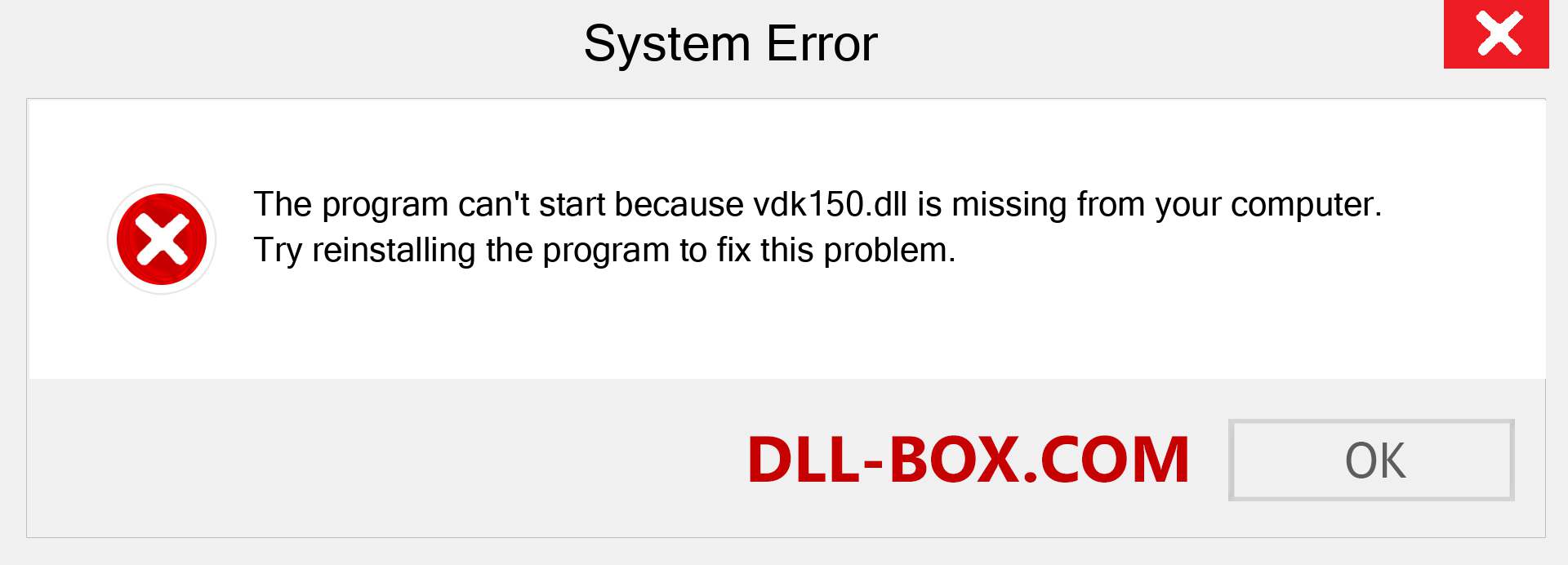  vdk150.dll file is missing?. Download for Windows 7, 8, 10 - Fix  vdk150 dll Missing Error on Windows, photos, images