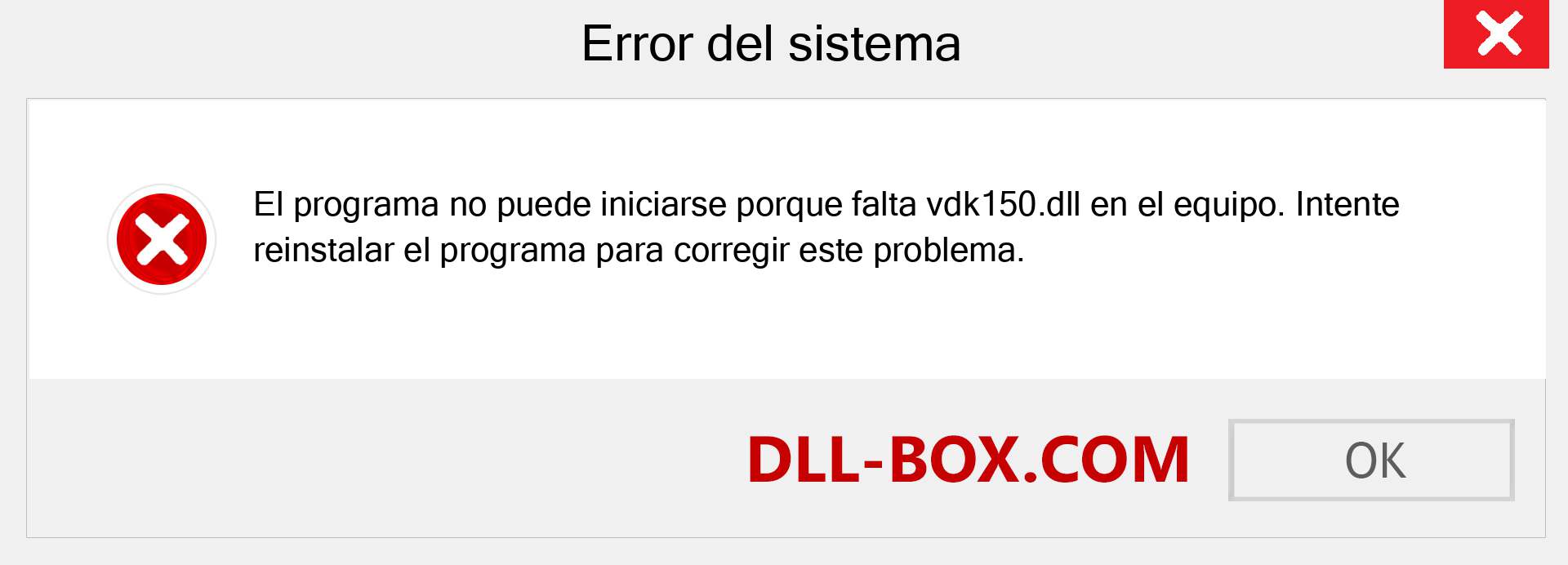 ¿Falta el archivo vdk150.dll ?. Descargar para Windows 7, 8, 10 - Corregir vdk150 dll Missing Error en Windows, fotos, imágenes